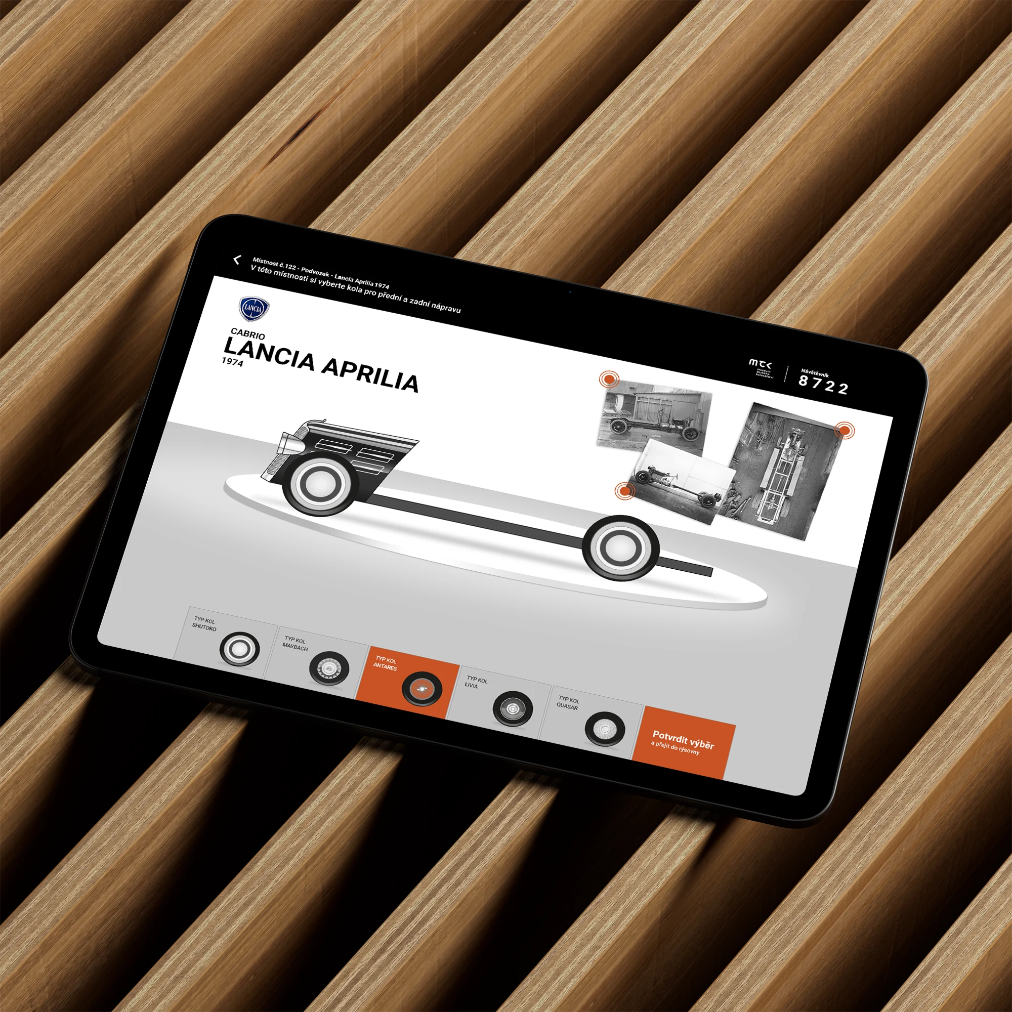 Interactive application for the Museum of Czech Car Body Work in Vysoké Mýto.