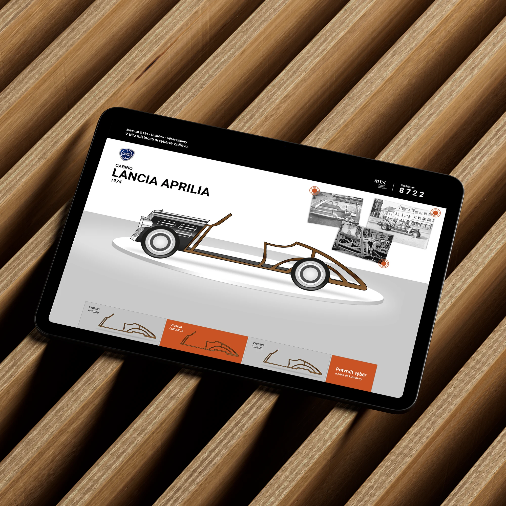 Interactive application for the Museum of Czech Car Body Work in Vysoké Mýto.