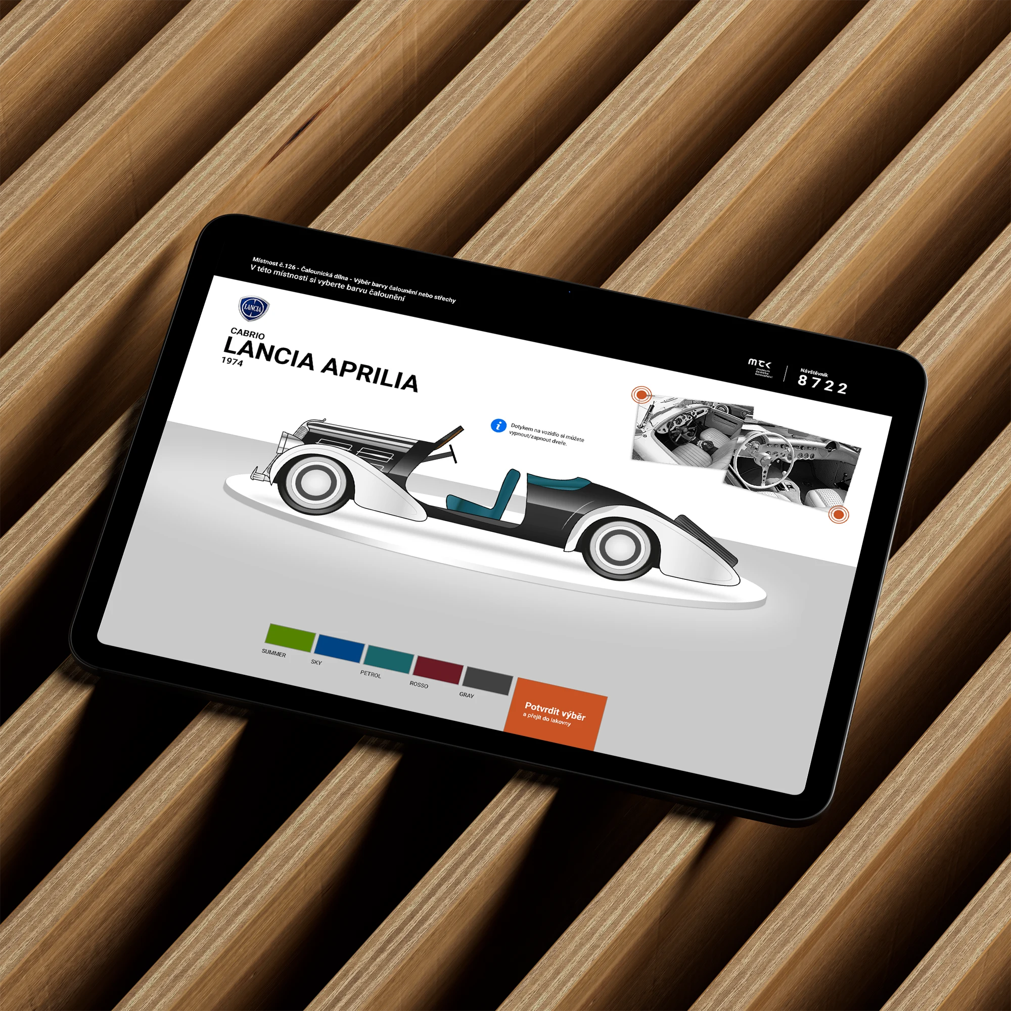 Interactive application for the Museum of Czech Car Body Work in Vysoké Mýto.