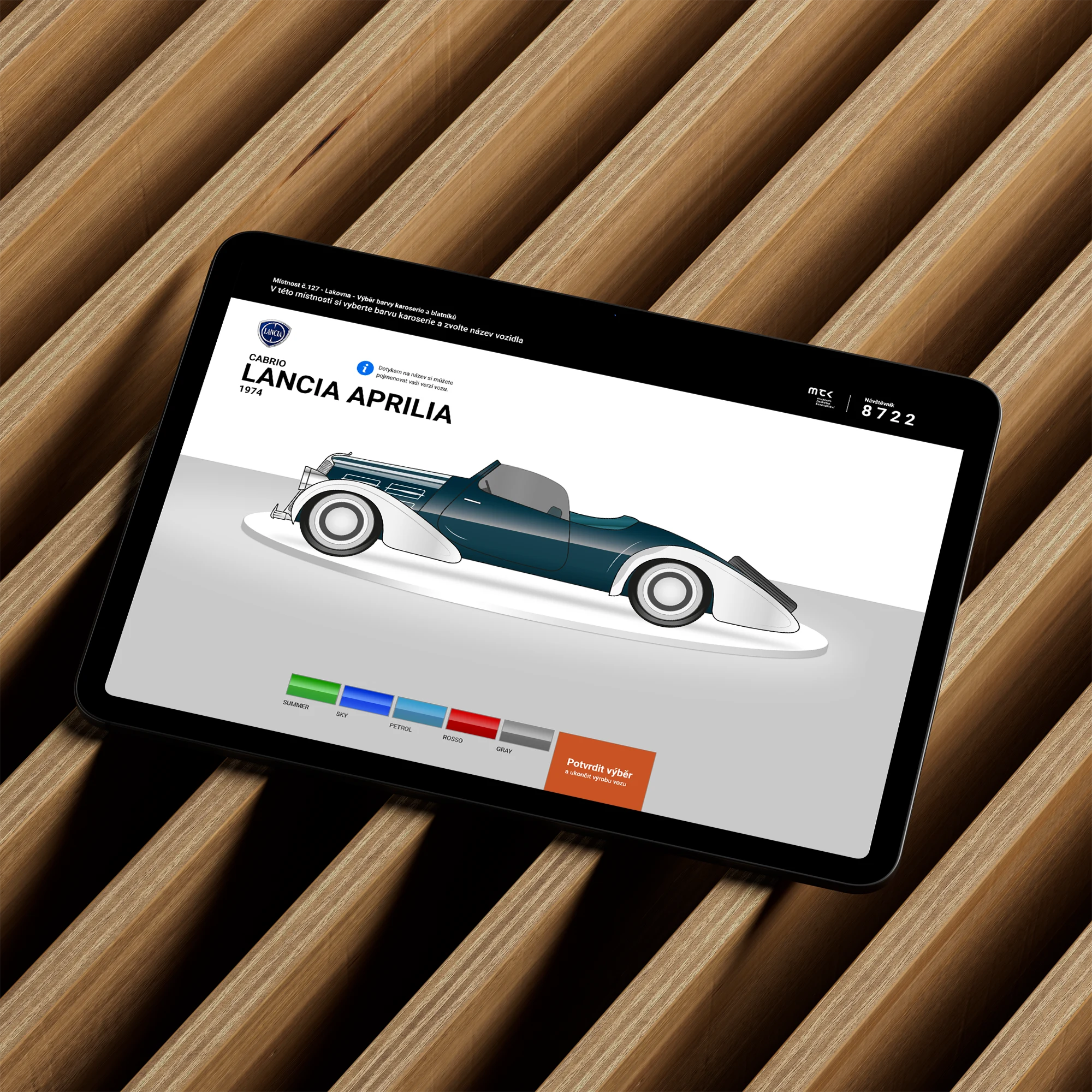 Interactive application for the Museum of Czech Car Body Work in Vysoké Mýto.